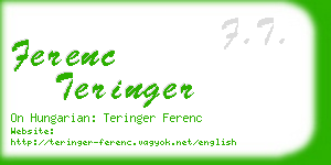 ferenc teringer business card